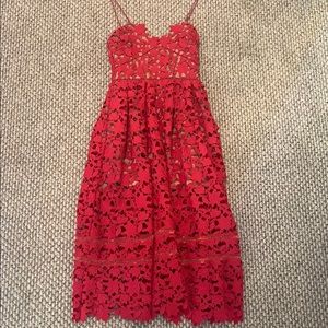 Self Portrait Azalea lace dress - Red